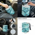 thumbnail image 7 of Renewold Sea Turtle Compass Car Seat Covers Full Set, with Steering Wheel Cover Safe Belt Pads Handbrake Cover Set Coasters Garbage Container Rear View Mirror Car Center Console Cover, Set of 14, 7 of 7