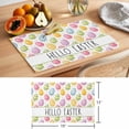 thumbnail image 6 of Colorful Eggs Easter Placemats Set of 8 Farmhouse Modern Art Place Mats Indoor Wipeable Table Mats Washable Cloth Dining Table Placemats for Kitchen Holiday Party Home Decor 13x19 Inch, 6 of 9