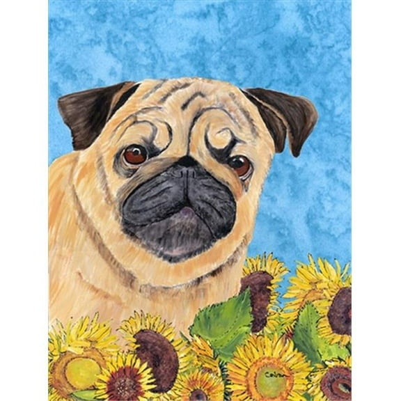 Pug Canvas Flag - House Size, 28 x 40 in.