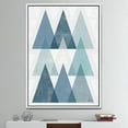 thumbnail image 2 of Designart ' minimal Triangles IV Blue ' MidCentury Modern Framed Canvas, 2 of 3