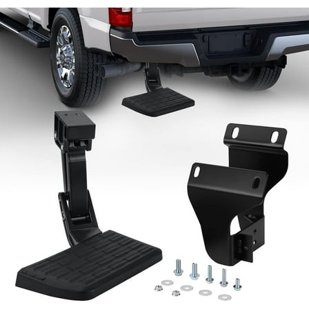 75312-01A Rear Bumper Step Compatible with Ford F150 (2015 2016 2017 2018 2019 2020) Retractable Truck Bed Step