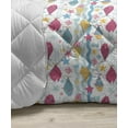 thumbnail image 3 of Ethnic Down Alternative Comforter, Russian Dolls Pattern on Swirly Leaf Branches Folk Culture Traditional, Microfiber Quilt for All Season, 5 Sizes, Teal Coral and White, by Ambesonne, 3 of 3