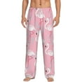 thumbnail image 2 of Kdxio Pink Flamingo Print Men's Sleep Pajama Pant Lounge Pants with Pockets, 2 of 8