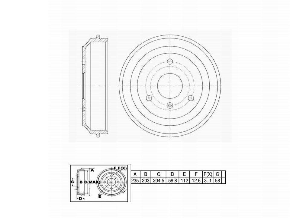 Winstop Brake Drum, Rear WS242215, Smart Fortwo 2016-2005