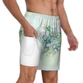 thumbnail image 2 of Kdxio Succulent Print Men'S Swim Trunks With Compression Liner 7 Inch Inseam Quick Dry Swim Shorts, 2 of 7
