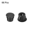 thumbnail image 3 of Uxcell 66Pack 16/5" Plastic Hole Plugs Panel Flush Type Knockout Locking Plugs, Black, 3 of 5