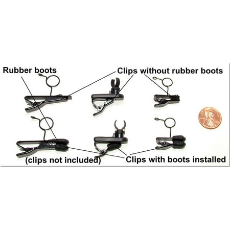 SP-CLIP-BOOTS - Sound Professionals  - One set of 4 rubber boots for most small lapel clips - slides over teeth of clips to protect clothing, glasses, or other easily scratched