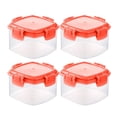 thumbnail image 1 of 4 minibotellas exprimibles pequeñas, multifuncionales, transparentes, para condimentos. Cuadrado Rojo, 1 of 9
