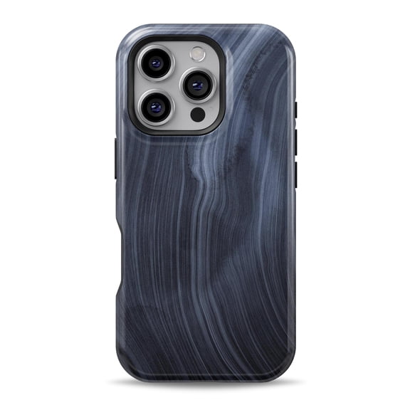 DesignSkinz Scratch-Resistant Hard Slim Case Compatible with iPhone 16 (Compatible with MagSafe) - Vivid Agate Vein Slice Foiled V1