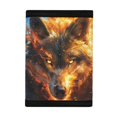 thumbnail image 3 of Chririnla Polyester Children's Wallet with Lightweight Foldable Trifold Card Wallet for Sports, Fire Ice Wolf Kids Trifold Wallet, 3 of 6
