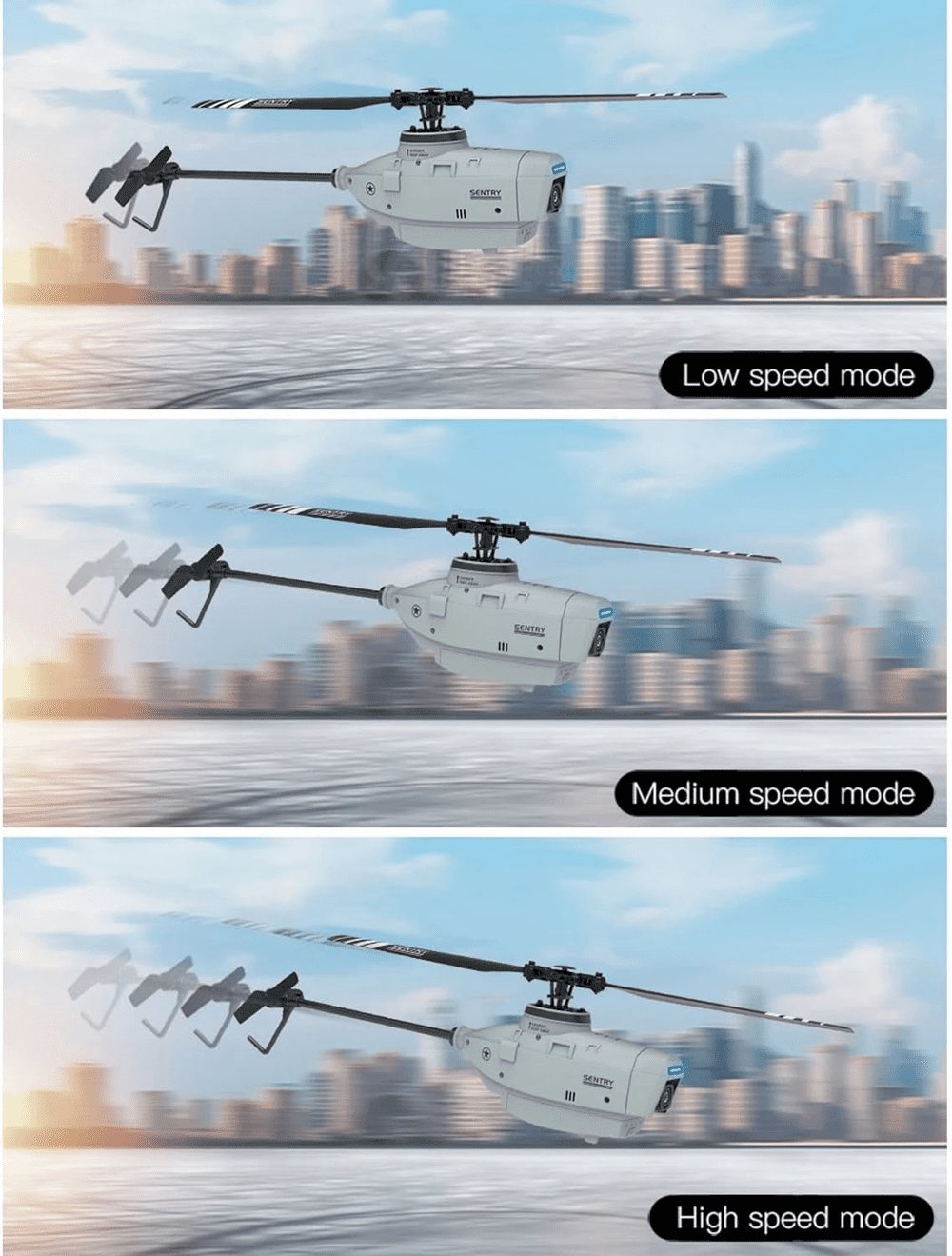 Roofworld RC Helicopter Drone For Adults C127 2.4G 4CH Brushless Helicopter Model Without Aileron Remote Control Aircraft