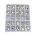 thumbnail image 3 of dianhelloya 25Pcs Nail Decorations Creative Love Heart Butterfly Square Faux Crystal 3D Charms DIY Nail Art Multicolor, 3 of 8