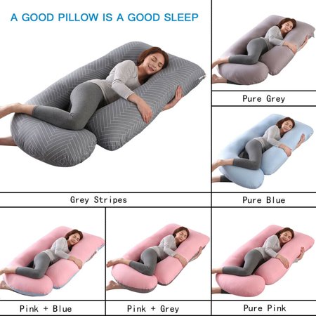 Full Body Maternity Contoured U Body Pillow Pregnancy Acid Reflux Cover