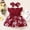 Red, variant on RTKFRFLM Baby Girls Flutter Sleeve Romper Floral Print Dress with Bowknot and Headband Red 6-9 Months