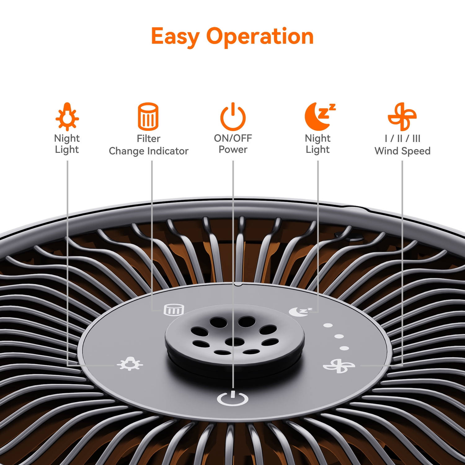AIRROMI Air Purifiers for Home Room Covers 660 sq.ft, H13 True HEPA Filter, for Allergies,Pet Dander,Pollen,Odor,Smoke, with Night Light, A2002S,Black