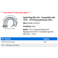 thumbnail image 2 of Spark Plug Wire Set - Compatible with 1970 - 1974 Plymouth Duster VIN L 1971 1972 1973, 2 of 2