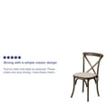 thumbnail image 5 of Flash Furniture HERCULES Series Stackable Early American Wood Cross Back Chair with Cushion, 5 of 13