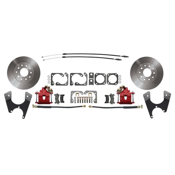 Speedway Rear Disc Brake Standard Kit, 64-72 GM A-Body, Red