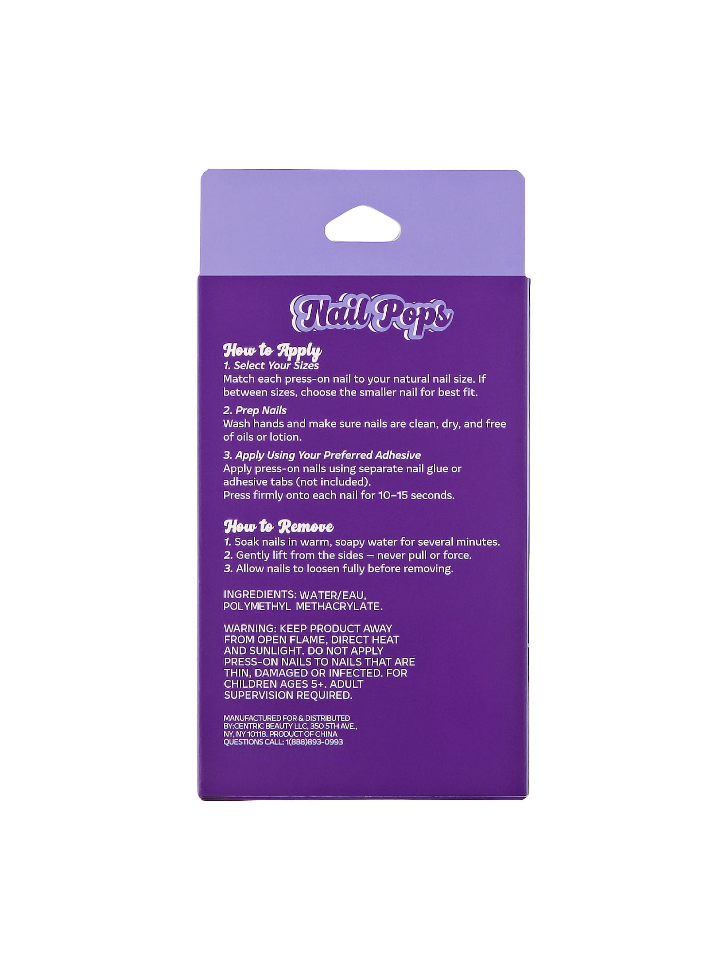 Claire's Ombre Star Print Oval Shaped Press-on Nails, 24 Nails