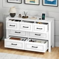 thumbnail image 4 of ModFusion 7-Drawer Wood Dresser with Large Storage, TV Stand with Power Outlet & Bar Handles, White, 4 of 10