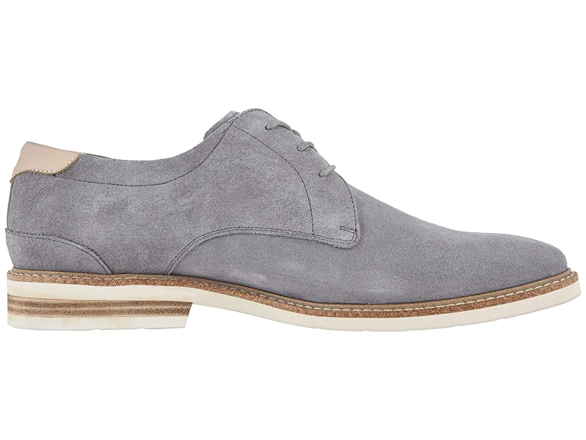 Florsheim - Florsheim Highland Plain Toe Oxford Gray Suede/White Sole ...