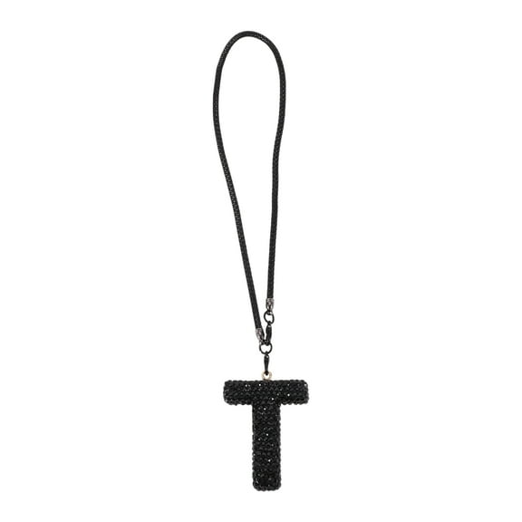 Unique Bargains 1 Pcs Metal/Rhinestones with Diamonds Car Rear View Mirror Pendant Accessories Car Hanging Ornament Black T