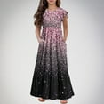 thumbnail image 2 of Edvintorg 6-13 Years Maxi Dresses for Kids Fashion Flower Printed Sleeveless Round Neck Casual Summer Dresses with Pocket Vacation Beach Dress Children's Clothing Girl, 2 of 5