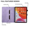 thumbnail image 3 of TECH CIRCLE Case for iPad Air 13 inch 2024,iPad Pro 12.9 Case 6th/5th/4th/3rd Gen 2022/2021/2020/2018,Embossing Butterfly PU Leather Auto Wake/Sleep Folio Stand Wallet Pencil Holder Cover, Purple, 3 of 6