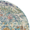 thumbnail image 5 of SAFAVIEH Sutton Jamaar Transitional Area Rug, Turquoise/Lavender, 6' x 6' Round, 5 of 6