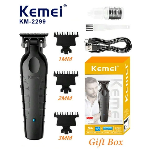 Kemei KM-2299 Cordless Barber Hair Clippers For Men Professional,Beard Shaver Trimmer, Vintage Hair Clipper Trimmer,USB Rechargeable Hair Trimmer Cutter, Hair Cutting Machine For Men, Grooming Kit