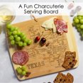 thumbnail image 2 of TB Home Texas State Bamboo Wood Cutting Board and Charcuterie Serving Platter, 13” x 11”, 2 of 6