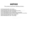 thumbnail image 2 of TEC Front Rear Ceramic Brake Pads Kit for Car Mercedes-Benz C300 E350 C350 C250 E400 E550 KTC-100152, 2 of 10
