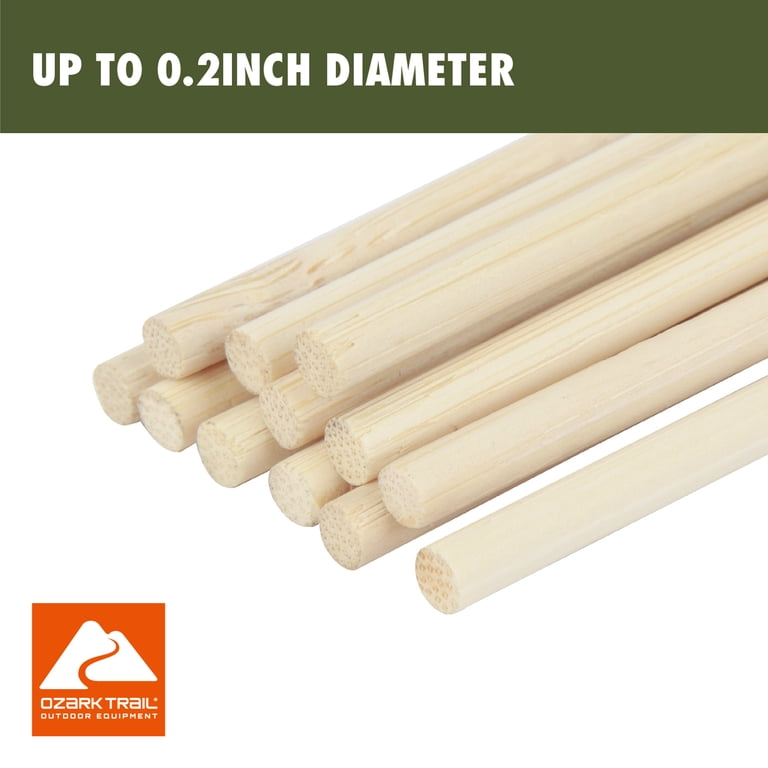 Ozark Trail 32 inch Bamboo BBQ Grilling Skewers, Extra Long