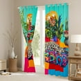 thumbnail image 3 of Homewish Boys Girls Jungle Safari Leopard Blackout Curtains Set of 2 (52x84 Each),Abstract Art Window Curtains,Exotic Style Curtains and Drapes,Breathable Home Decor, 3 of 6