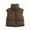 Brown winter coat, variant on Bomber Coat for Women Winter Puffer Vest for Women Casual Solid Stand Neck Sleeveless Lightweight Down Coat Open Front Zipper Ladies Warm Padded Outwear 2025 Jacket Holiday