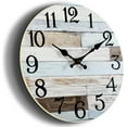 thumbnail image 7 of QCQHDU 12" Vintage Rustic Indoor Decorative Wall Clock, Silent Non-Ticking, 7 of 7
