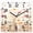 LightPink, variant on Colorful Wildflower Wooden Wall Clock Silent Non Ticking, Botanical Vintage Floral Country Retro Square Wall Clocks Battery Operated, Decor Clock for Home Office, Living Room, Kitchen, 12 Inch
