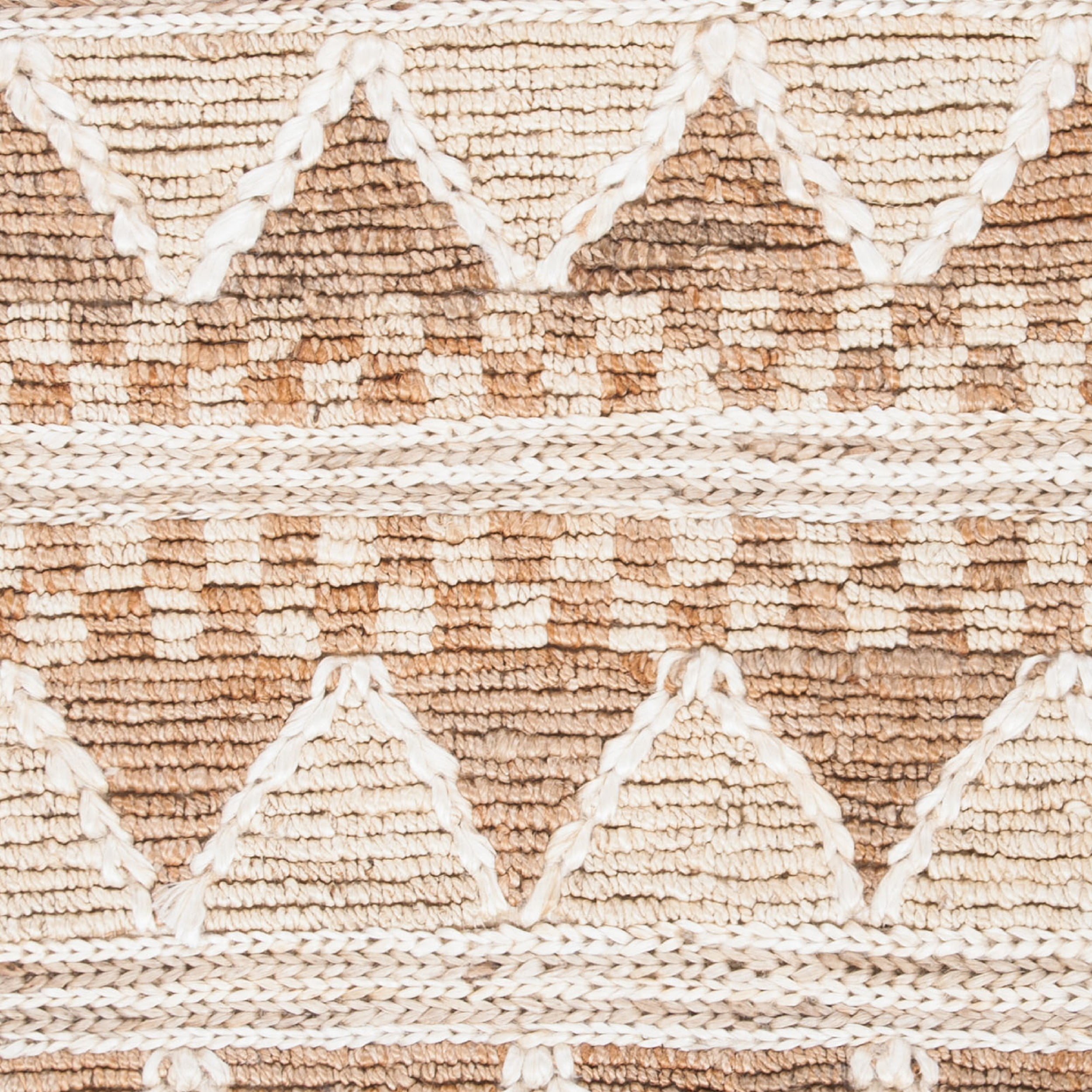 SAFAVIEH Natural Fiber Serenity Geometric Jute Area Rug, Brown/Beige, 5' x 8'