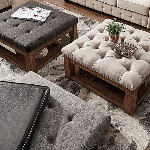 Inspire Q Lennon Pine Square Storage Ottoman Coffee Table By Inspire Q Lennon Pine Square Storage Ottoman Coffee Table By Grey