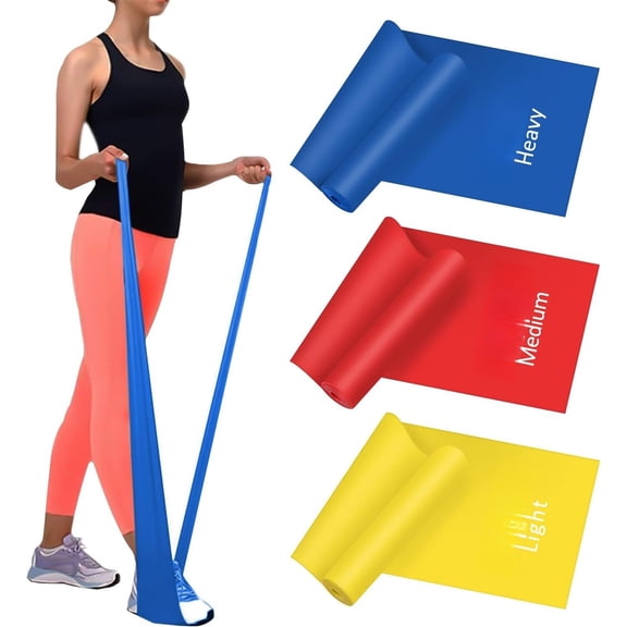 Resistance Exercise Band Kit - Strength  & Conditioning - Pilates - Resistance Bands for Mobility Strength & Rehab , 3Pack