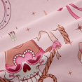 thumbnail image 4 of Manfei Cute Cowgirl Skull Shower Curtain 72Wx72L,Western Ribbon Bow Bathroom Curtain,Light Pink, 4 of 6