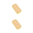thumbnail image 1 of Bewildely Bandeja de cubitos de hielo de silicona Molde para hacer bloques de 8 rejillas Tipo de prensa antiadherente Molde de forma cuadrada con Amarillo 2piezas, 1 of 6