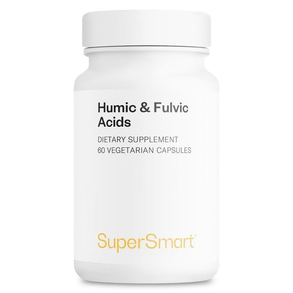 SuperSmart Humic & Fulvic Acid 300mg per Day (Patented & High Strength) - Fulvic Humic Mineral Blend | Non-GMO & Gluten Free - 60 Vegetarian Capsules