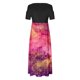 thumbnail image 3 of Vestido de cuello redondo con estampado de hombros descubiertos y manga corta informal de verano para mujer OAVQHLG3B Store  lin121212, 3 of 4