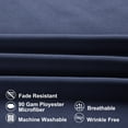 thumbnail image 4 of REGALWOVEN 1800 Microfiber Breathable Zippered Pillowcases Set of 2, King Navy 20"x36", 4 of 7