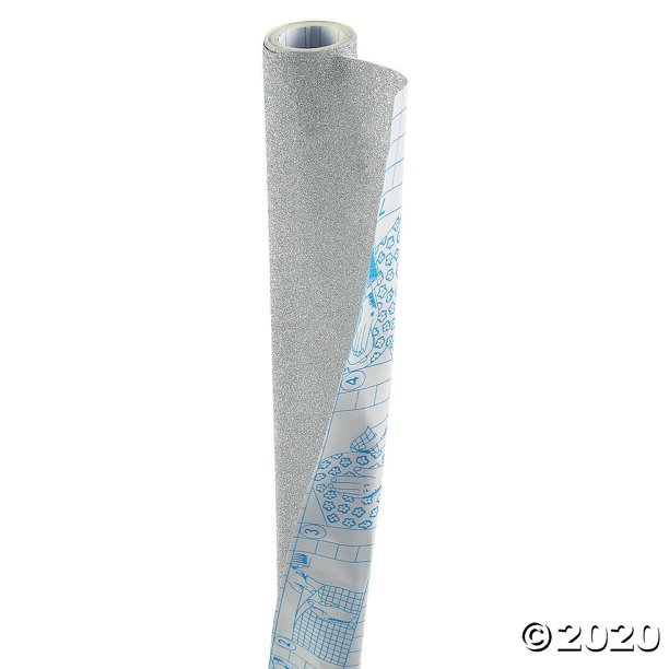 Silver Glitter Contact Paper Roll