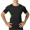 thumbnail image 1 of Mens Tall Tshirts V Neck T Shirts Men Men's Compression Shirts Short Sleeve Athletic Workout Shirt Rash Guard Base Layer Running Gym Undershirt Gear, 1 of 9