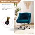 thumbnail image 3 of 14Karat Home Swivel Chair, Teal, 3 of 8