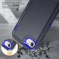 thumbnail image 4 of JTCASES for iPhone 7 / 8 / SE 2022 & 2020 Case, Shockproof Anti-drop PC Frame Anti-slip Strip Silicone Back Shell Rugged Anti-scratch for iPhone 7 / 8 / SE 2022 & 2020 (4.7") - Black+Blue, 4 of 8