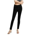 thumbnail image 1 of WEAIXIMIUNG Womens Jeans Short Length Pull On Ladies' Jeans Slim Fit High Waist High Stretch Small Leg Pants Plus Plus Size Jeans, 1 of 5